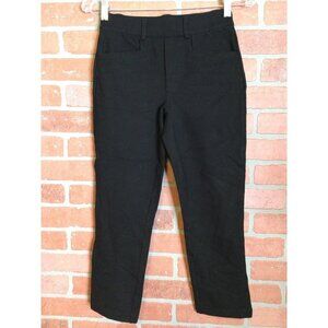 Grace & Lace Women's Crop Pants Pull-On Stretch High Rise Pockets Black Size 0